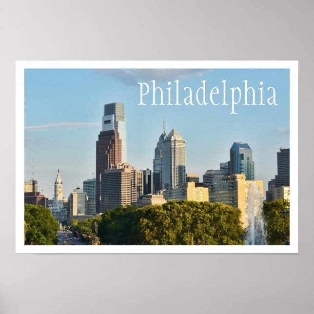 Philadelphia, Pennsylvania Skyline Poster (Framsidan)