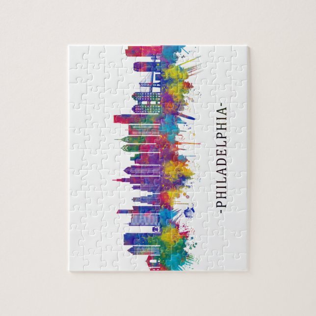 Philadelphia Pennsylvania Skyline Pussel (Vertikal)