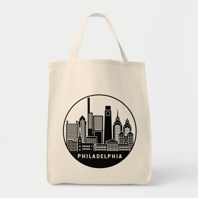 Philadelphia Pennsylvania Skyline Tygkasse (Framsidan)