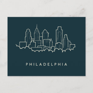 Philadelphia Pennsylvania Skyline Vykort