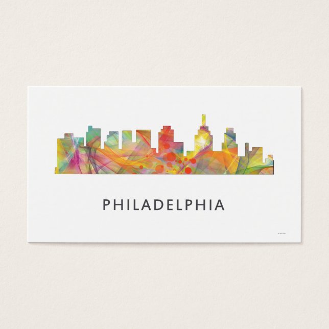 PHILADELPHIA PENNSYLVANIA SKYLINE WB1 - VISITKORT (Framsidan)