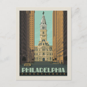 Philadelphia, Pennsylvania Stadshuset Vykort