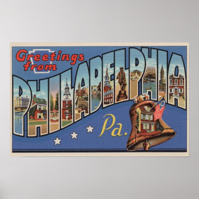 Philadelphia, Pennsylvania - Stora Brev Poster (Framsidan)