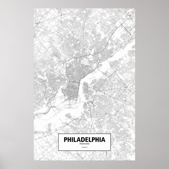 Philadelphia, Pennsylvania (svart på vitt) Poster (Framsidan)