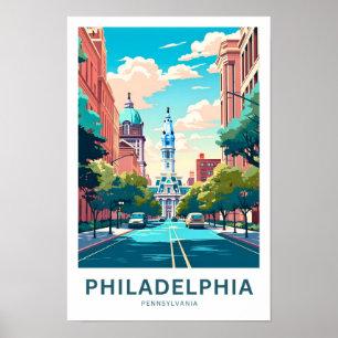 Philadelphia Pennsylvania Travel Skriv ut Poster