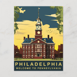 Philadelphia, Pennsylvania, Travel Vykort