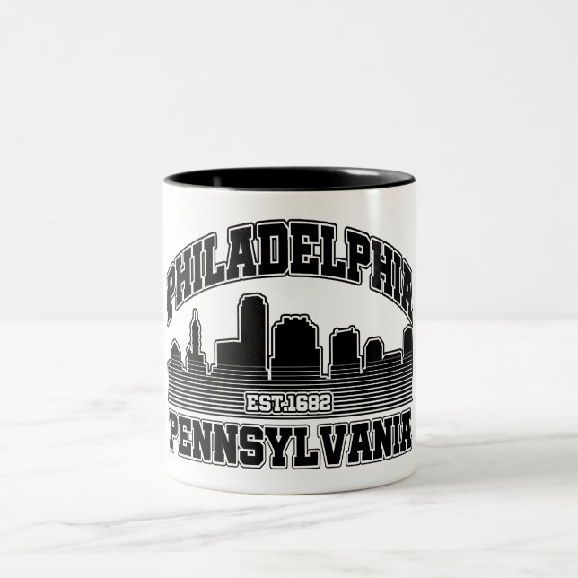 Philadelphia,Pennsylvania Två-Tonad Mugg (Center)