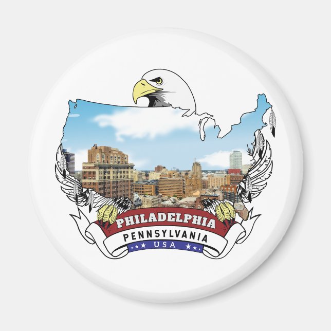 Philadelphia, Pennsylvania USA Örn Magnet (Framsidan)