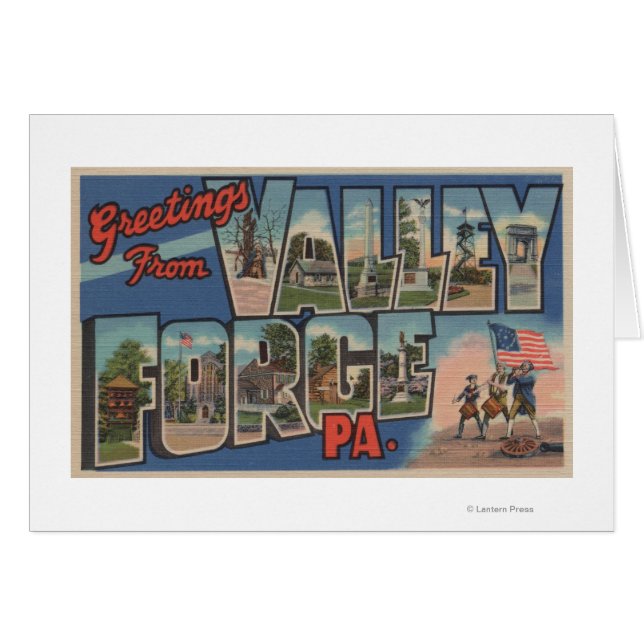 Philadelphia, Pennsylvania - Valley Forge Hälsningskort (Framsidan Horizontal)