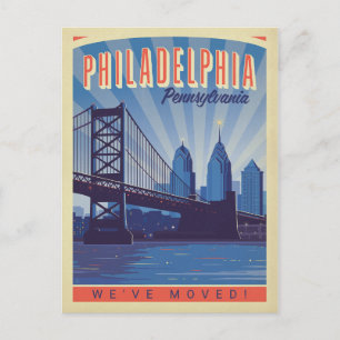 Philadelphia, Pennsylvania Vi har flyttat Inbjudan Vykort