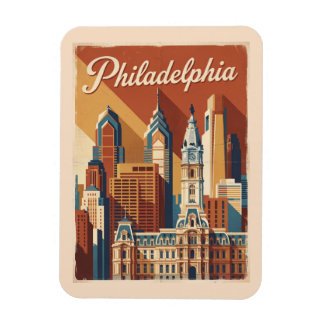 Philadelphia Pennsylvania Vintage Resa Magnet