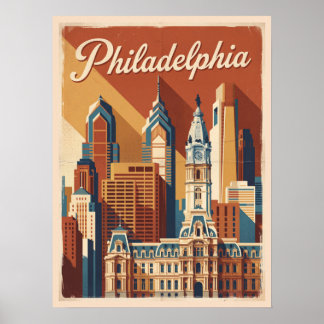 Philadelphia Pennsylvania Vintage Resa Poster