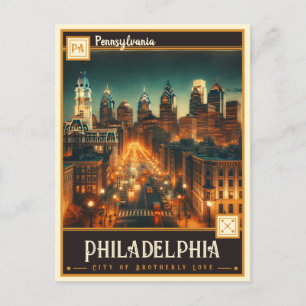 Philadelphia, Pennsylvania VINTAGE Vykort