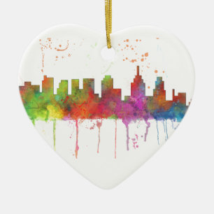 PHILADELPHIA PENNSYLVANNIA HORISONT JULGRANSPRYDNAD KERAMIK