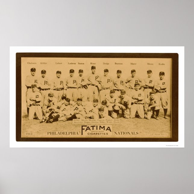 Philadelphia Phillies Team 1913 Poster (Framsidan)