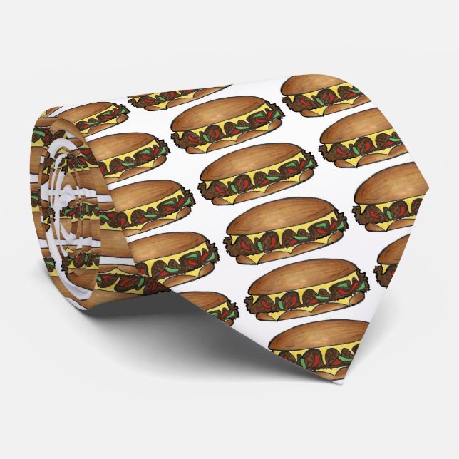 Philadelphia Philly Cheese Steak Sandwich Food Tie Slips (Rullad)