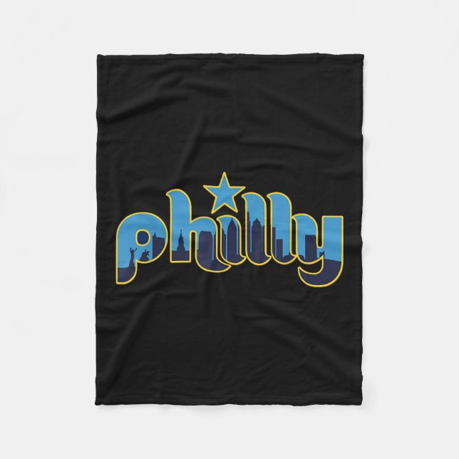 Philadelphia Philly - Throwback Design - Clic Fleecefilt (Framsidan)