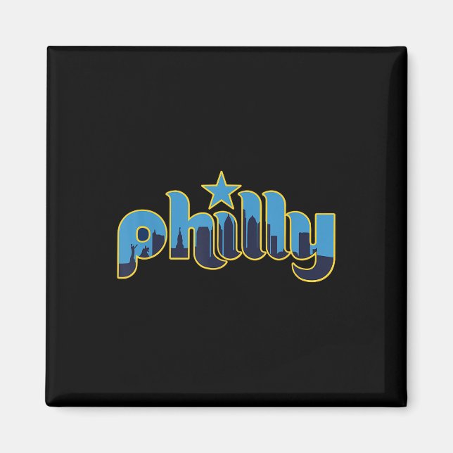 Philadelphia Philly - Throwback Design - Clic Magnet (Framsidan)