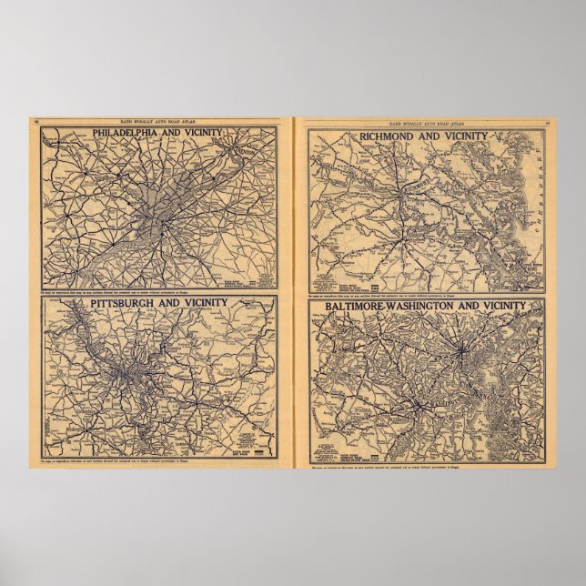 Philadelphia, Pittsburgh, Richmond Poster (Framsidan)