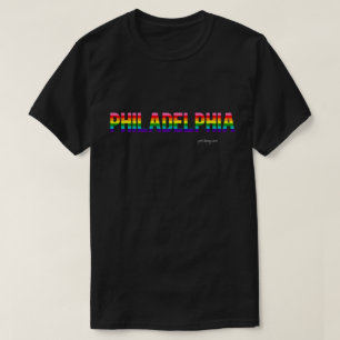 Philadelphia Pride T-shirt Regnbåge Flagga