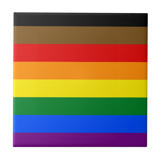 Philadelphia-Pridet Flagga LGBTQ Kakelplatta (Framsidan)