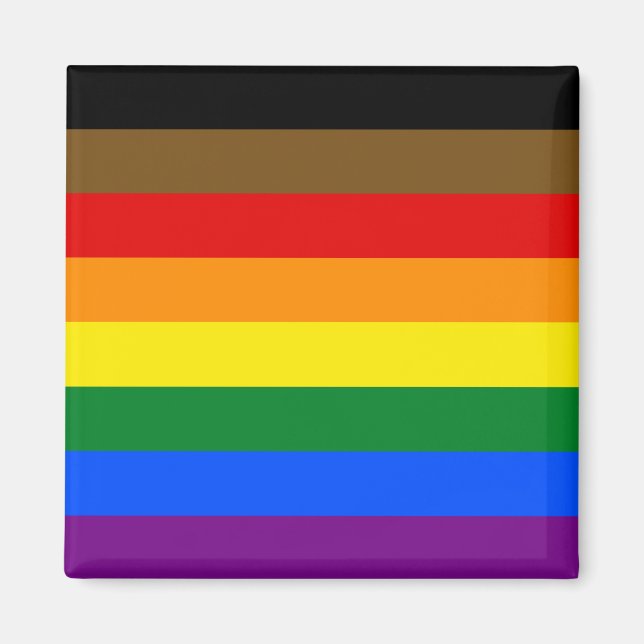 Philadelphia-Pridet Flagga LGBTQ Magnet (Framsidan)
