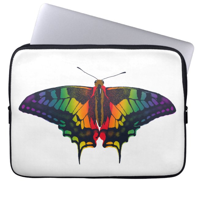 Philadelphia Rainbow Pride Flagga Swallowtail Laptop Fodral (Framsidan)
