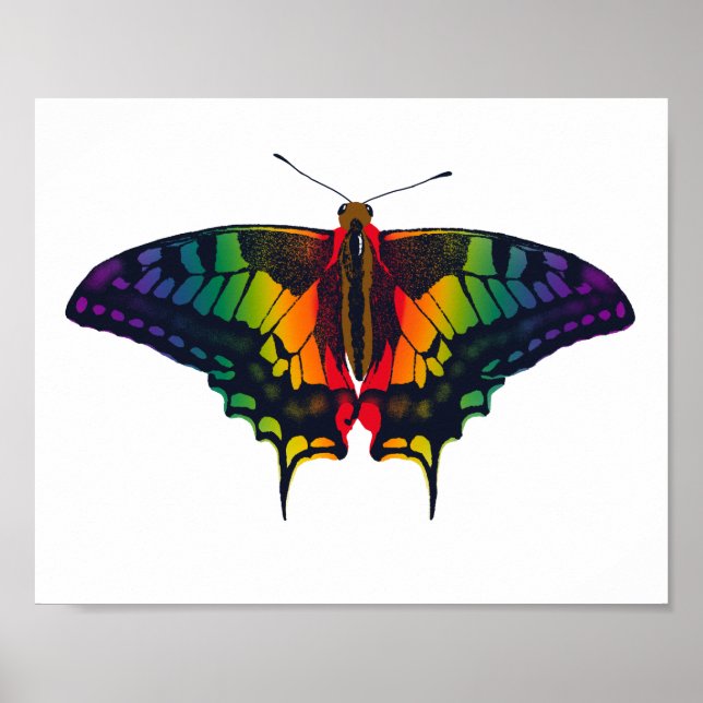 Philadelphia Rainbow Pride Flagga Swallowtail Poster (Framsidan)