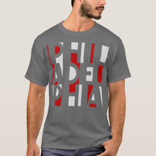 PHILADELPHIA RED WHITE OCH BLUE ORD ART PHILLY FA T SHIRT