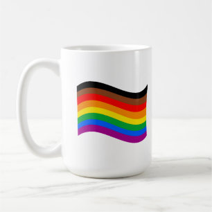 Philadelphia regnbågsstolthet Viftande flagga Kaffemugg