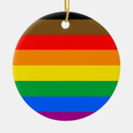 Philadelphia regnbågsstolthetsflagga julgransprydnad keramik