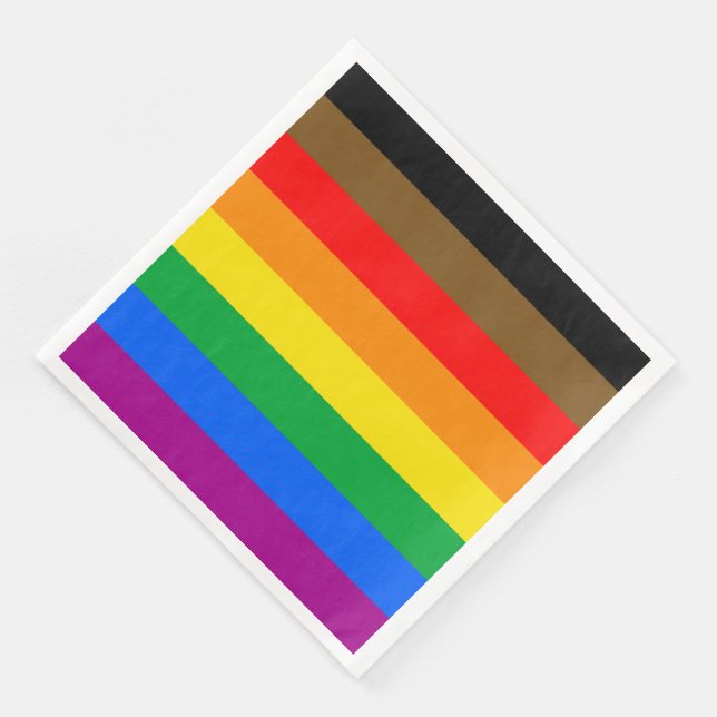 Philadelphia regnbågsstolthetsflagga pappersservett (Hörn)