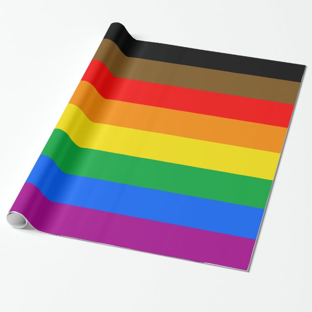 Philadelphia regnbågsstolthetsflagga presentpapper (Utrullad)