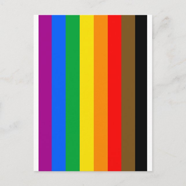 Philadelphia regnbågsstolthetsflagga vykort (Framsida)