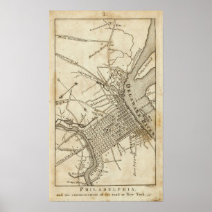 Philadelphia Road Karta Poster