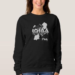 Philadelphia Siluett med postnummer 19144 och Li T Shirt
