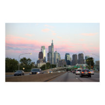 Philadelphia Siluett Solnedgång Foto