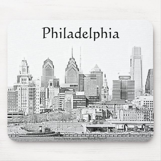 Philadelphia skissar Mousepad Musmatta (Framsidan)