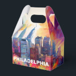Philadelphia Skyline Abstrakt Art Presentaskar<br><div class="desc">Lägg till en modern beröring till evenemanget med den här förmånslådan med abstrakt Philadelphia-skylin-konst. Perfekt för bröllop,  party eller företagspresenter.</div>