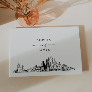 Philadelphia Skyline Bröllop Guest Bok