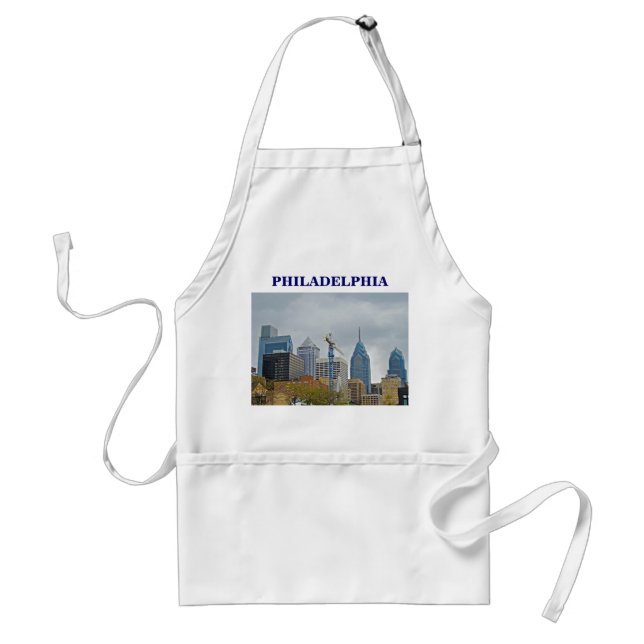 Philadelphia Skyline från floden Walk Förkläde (Framsidan)