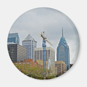 Philadelphia Skyline från floden Walk Magnet
