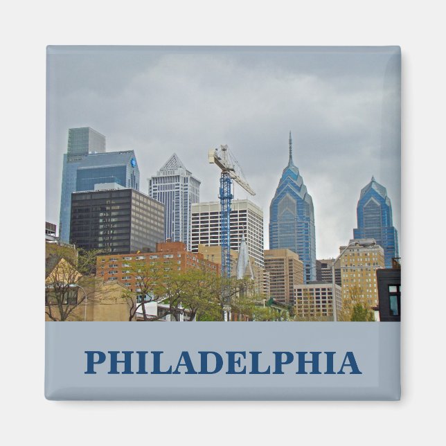 Philadelphia Skyline från floden Walk Magnet (Framsidan)