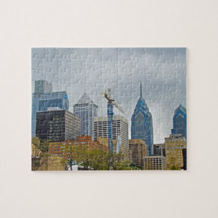 Philadelphia Skyline från floden Walk Pussel