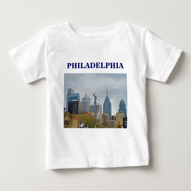 Philadelphia Skyline från floden Walk Tee (Framsida)
