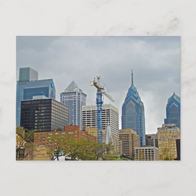 Philadelphia Skyline från floden Walk Vykort (Framsida)