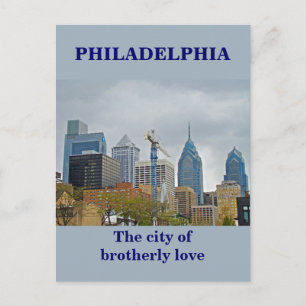 Philadelphia Skyline från floden Walk Vykort