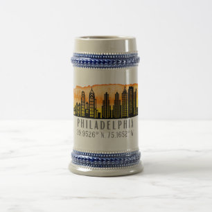 Philadelphia Skyline Karta samordnare Sejdel