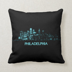 Philadelphia Skyline Kudde