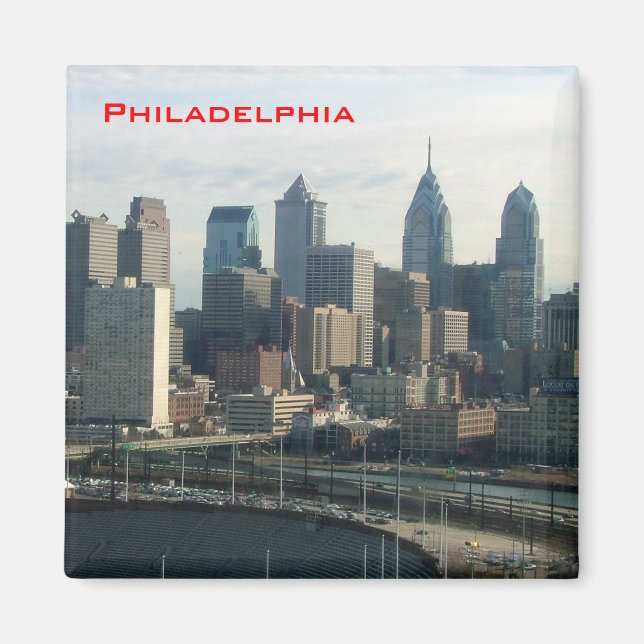 Philadelphia Skyline Magnet (Framsidan)